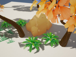 Stylized Trees and Foliage Pack 3D Model