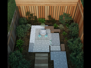 Courtyard patio landscape 3Dモデル
