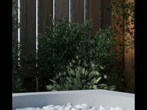 Courtyard patio landscape 3D Модель