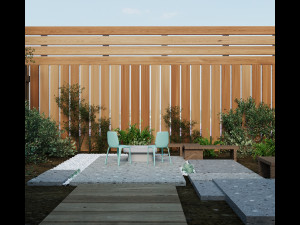 Courtyard patio landscape 3D Модель