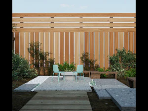 Courtyard patio landscape 3D Model