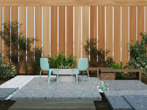 Courtyard patio landscape 3D Модель