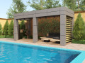 Louvered Aluminum Pergola with pool 3D 모델