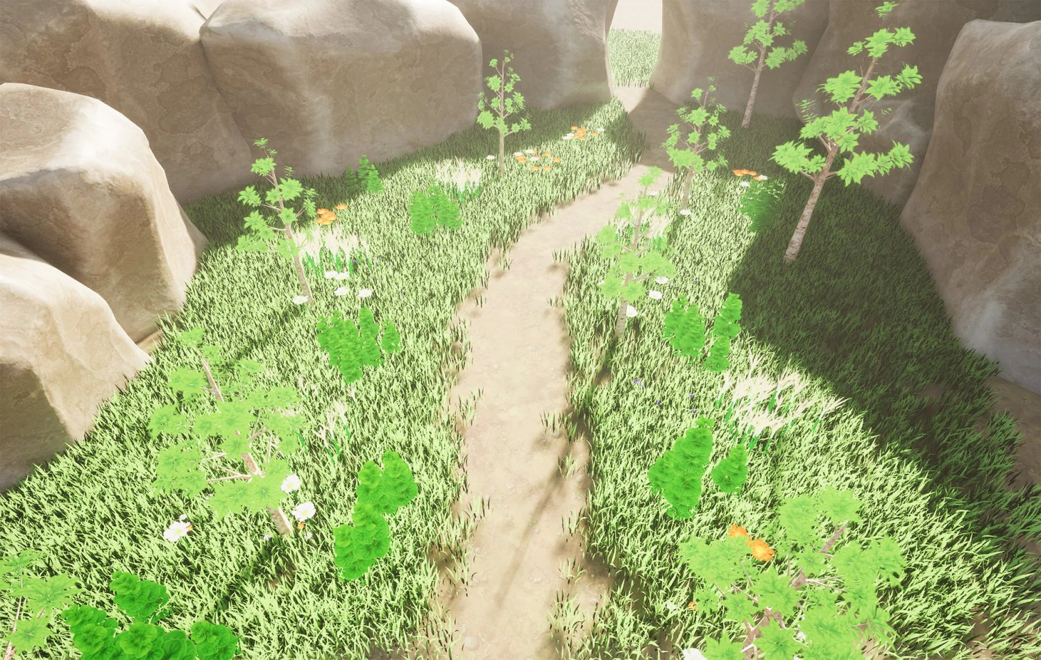 Stylized Low Poly Game Environment 3D Scenes 3D Model .c4d .max .obj .3ds .fbx .stl .blend 
