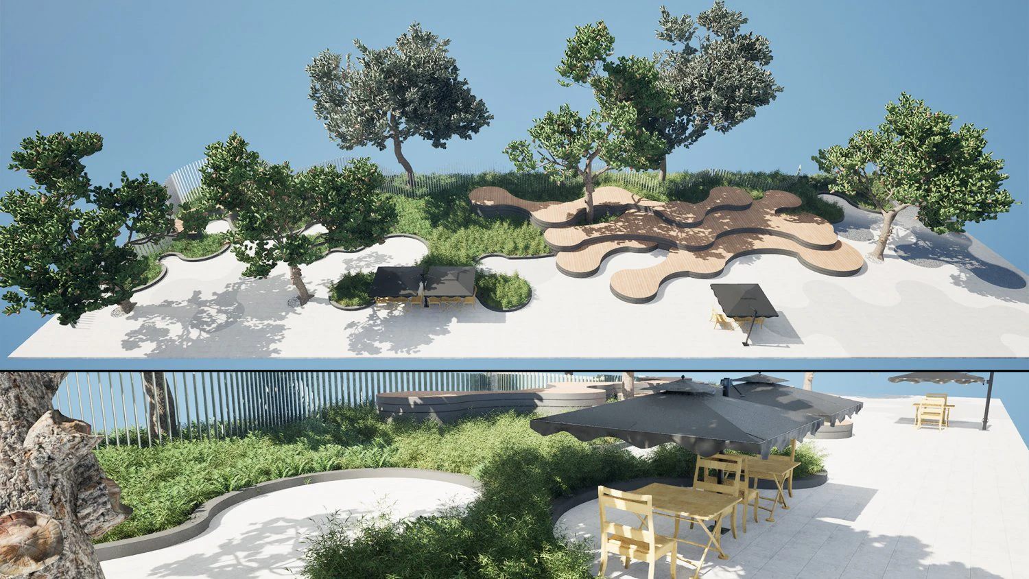 Realistic Park 3D Scene 3D Model .c4d .max .obj .3ds .fbx .stl .blend