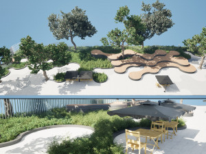 Realistic Park 3D Scene 3D Model