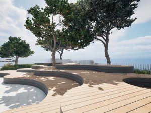 Realistic Park 3D Scene 3D Model