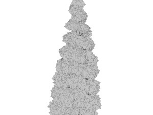 Green and Snow Coated Pine Trees Model 3D