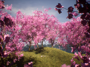 Blossom Sikora forest trees 3d scene 3D 모델