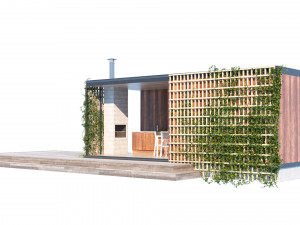 Modern Pergola Retreat Modelo 3D