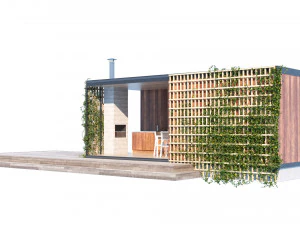 Modern Pergola Retreat 3D Model