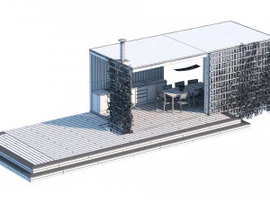 Modern Pergola Retreat 3D Model