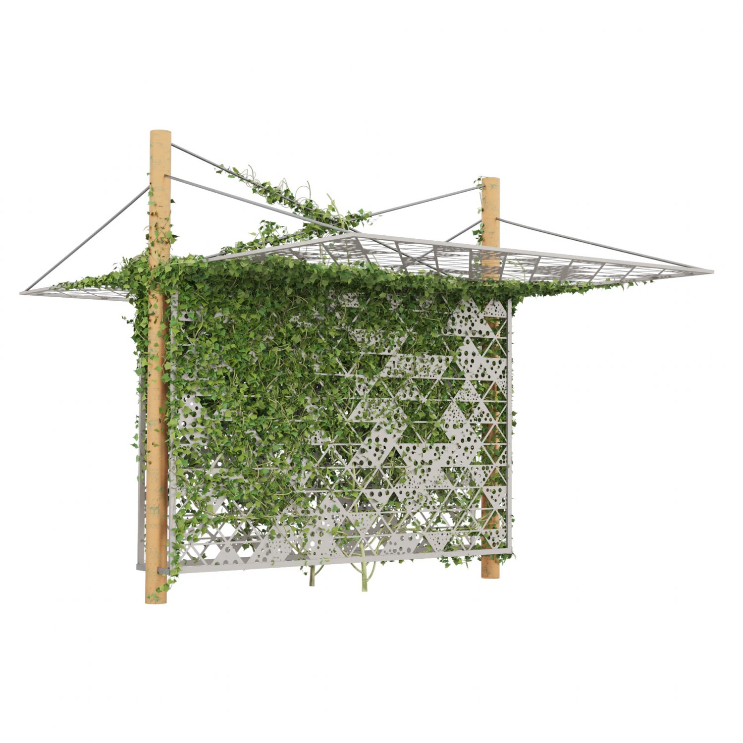 Outdoor Decor with Stylish Shades and Cascading Ivy Greenery 3D Model .c4d .max .obj .3ds .fbx .stl .blend 