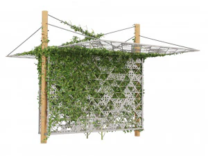 Зовнішній декор зі стильними відтінками та каскадною зеленню плюща 3D Модель