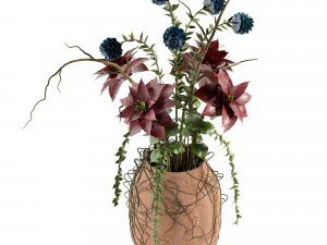 Intricate of the Gloom Flower Pot 3D Model