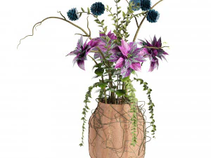 Intricate of the Gloom Flower Pot 3D Model