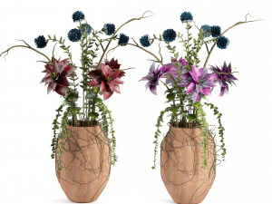 Intricate of the Gloom Flower Pot 3D Model