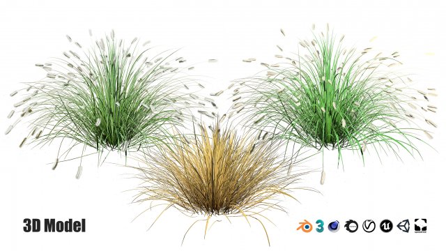 Low poly Little Bunny Fountain Grass Modelo 3D .c4d .max .obj .3ds .fbx .stl .blend 