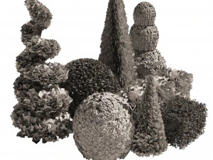 Suffruticosa Boxwood Collection for 3d Landscape 3D Model