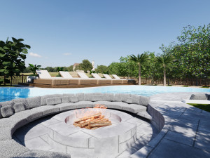 Central Oasis garden 3D Model