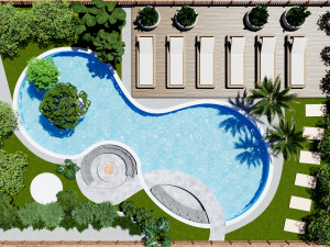 Central Oasis garden 3D-Modell