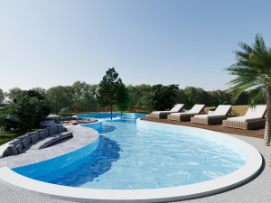 Central Oasis garden 3D-Modell