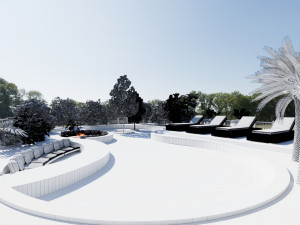 Central Oasis garden 3D-Modell