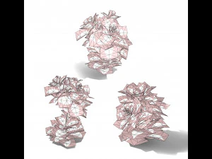 Croton Plant with 4 variation Tutorial 3D Model