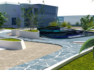 Urban Oasis Modern Park Landscape 3D Model