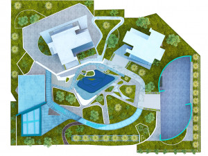 Urban Oasis Modern Park Landscape 3D Model