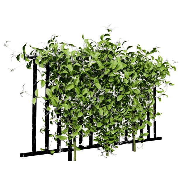 Lush Honeysuckle Garden Model 3D .c4d .max .obj .3ds .fbx .stl .blend 