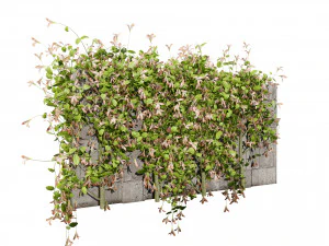 Lush Honeysuckle Garden 3D Model