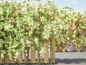 Lush Honeysuckle Garden 3D Model