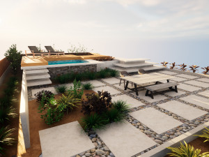 Contemporary Outdoor Space Modello 3D