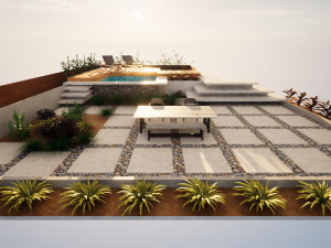 Contemporary Outdoor Space Modello 3D