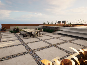 Contemporary Outdoor Space Modello 3D