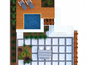 Contemporary Outdoor Space Modello 3D