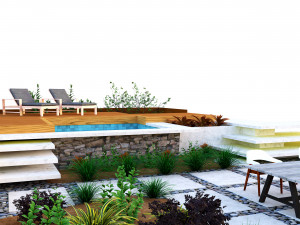 Contemporary Outdoor Space Modello 3D