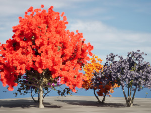 Arboretum smoke trees Modelo 3D