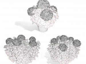 French Hydrangea Flowers with free 3D Model
