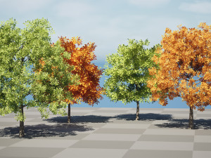 Low Poly Plane Tree Variety Pack with free 3D Model