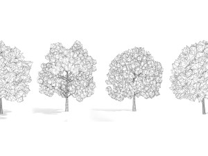 Low Poly Plane Tree Variety Pack with free 3D Model