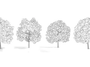 Low Poly Plane Tree Variety Pack with free 3D Model