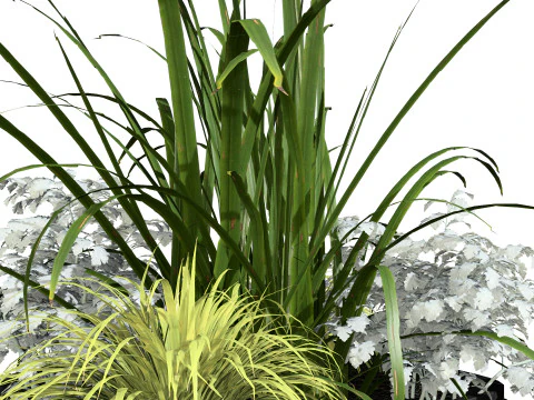 Of Black Street Planter with Flowers 3D Model