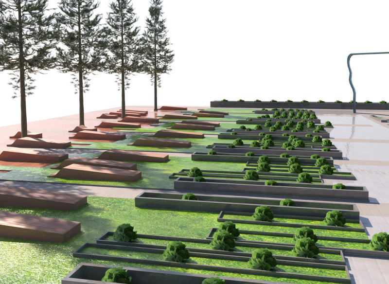 Low-Poly Park Landscape - Game Ready Model 3D .c4d .max .obj .3ds .fbx .stl .blend 