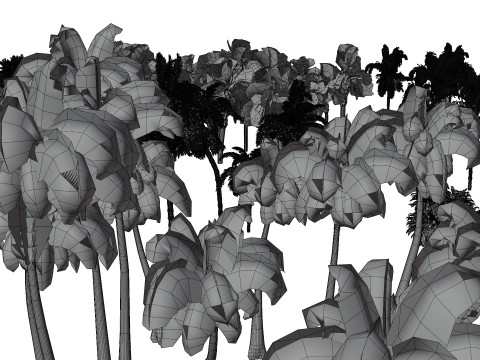 Outdoor Palms 3d Pack 3D Модель