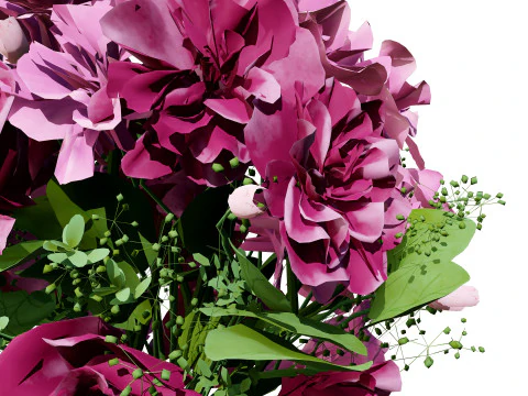 Vibrant Flower Bouquet with free 3D Model