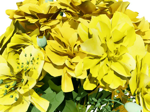 Vibrant Flower Bouquet with free 3D Model