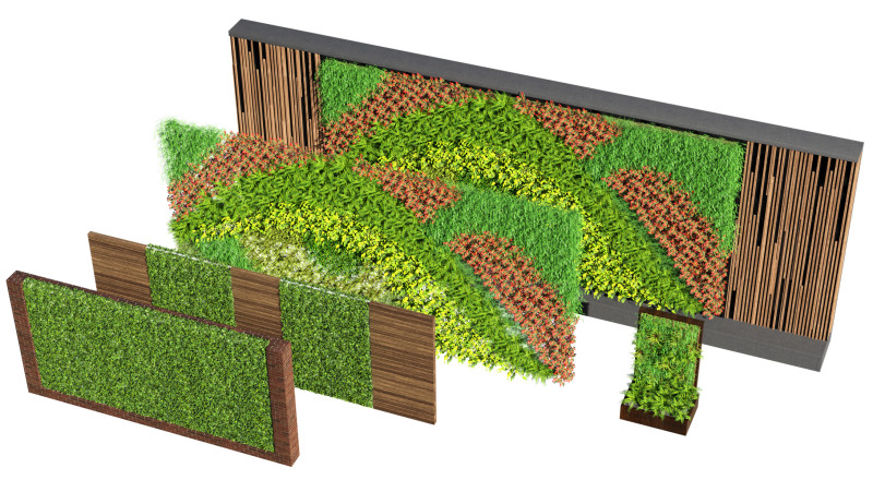 3D Green Wall Collection Modelo 3D .c4d .max .obj .3ds .fbx .stl .blend 