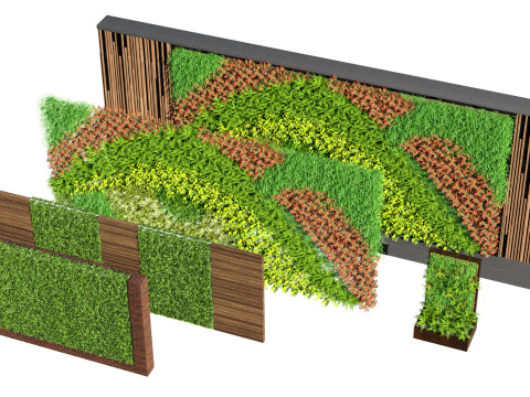 3D Green Wall Collection 3Dモデル